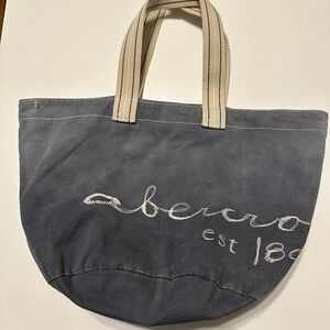 Abercrombie & Fitch Charcoal Canvas Tote